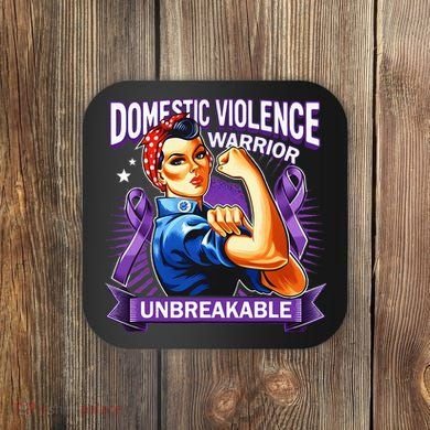 Domestic Violence Warrior Unbreakable Support Squad Coaster