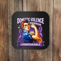 Domestic Violence Warrior Unbreakable Support Squad Coaster thumb 0