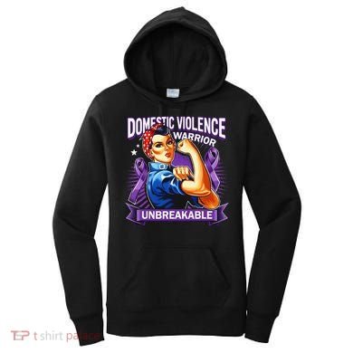 Domestic Violence Warrior Unbreakable Support Squad Women's Hoodie