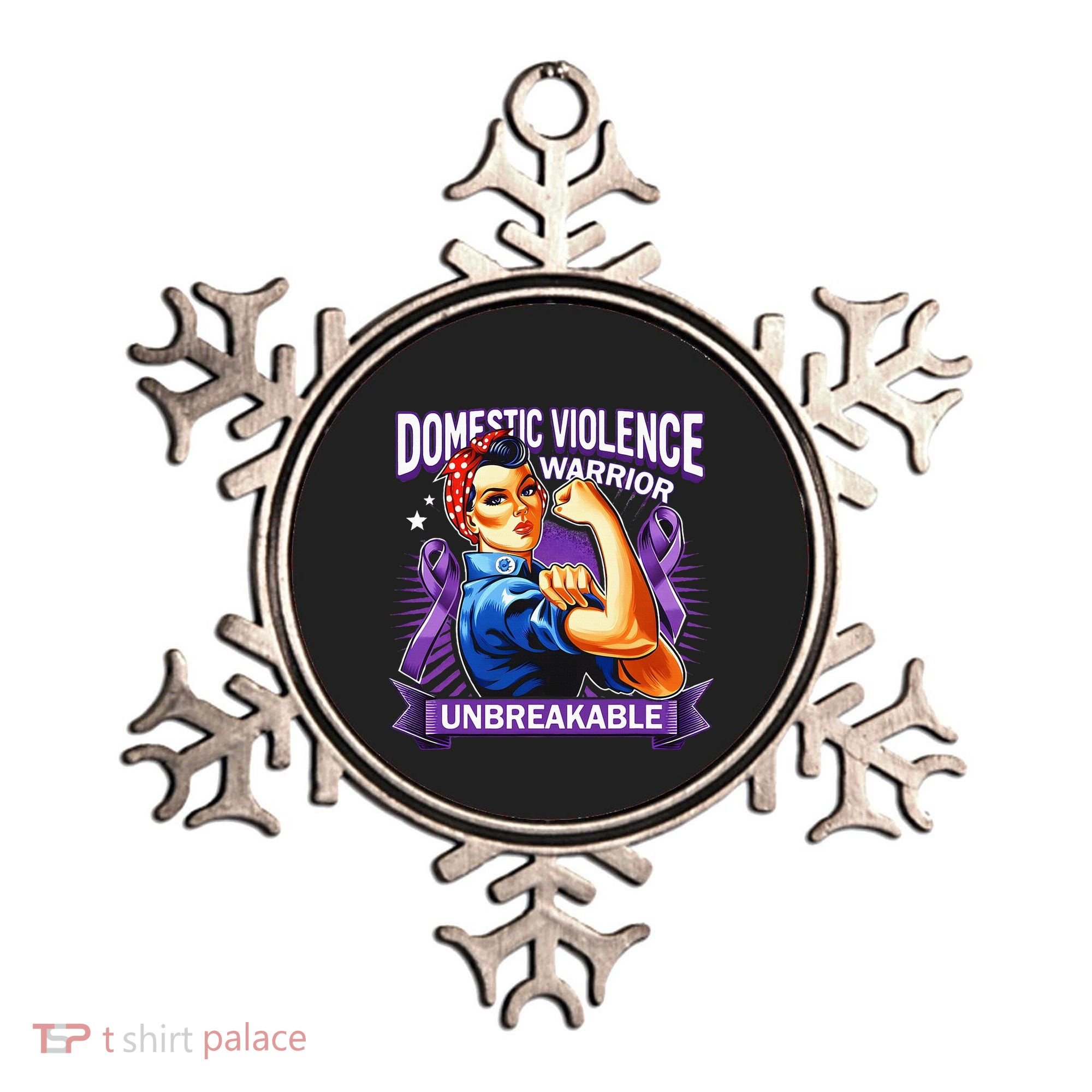Domestic Violence Warrior Unbreakable Support Squad Ornament