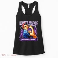 Domestic Violence Warrior Unbreakable Support Squad Women's Tank Top thumb 0