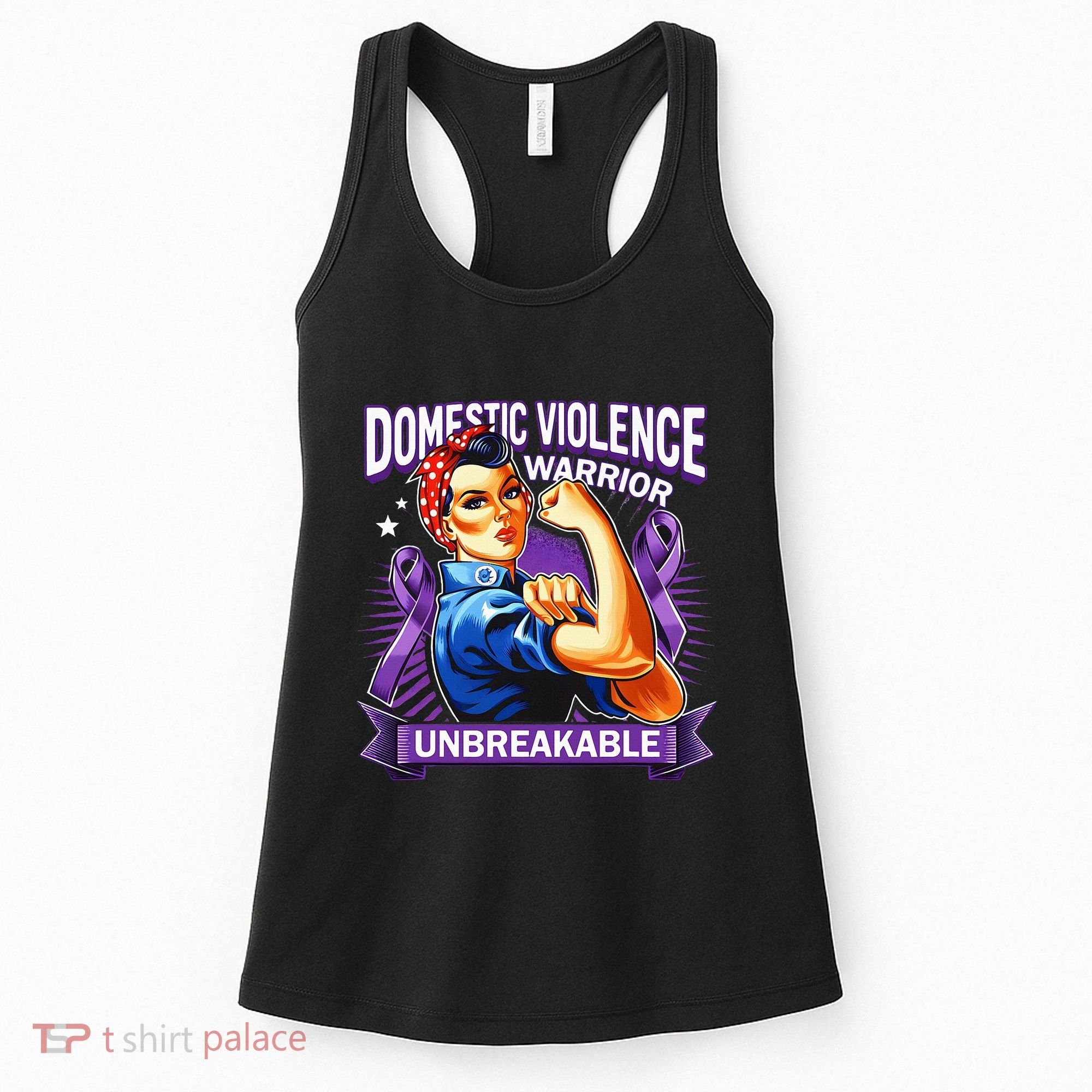 Domestic Violence Warrior Unbreakable Support Squad Women's Tank Top