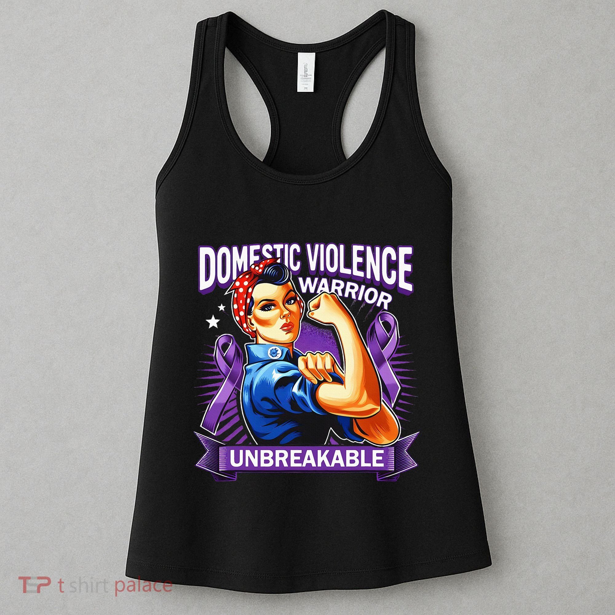 Domestic Violence Warrior Unbreakable Support Squad Women's Tank Top
