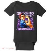 Domestic Violence Warrior Unbreakable Support Squad Baby Bodysuit thumb 0