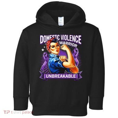 Domestic Violence Warrior Unbreakable Support Squad Toddler Hoodie