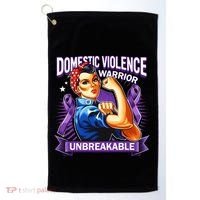 Domestic Violence Warrior Unbreakable Support Squad Golf Towel thumb 0