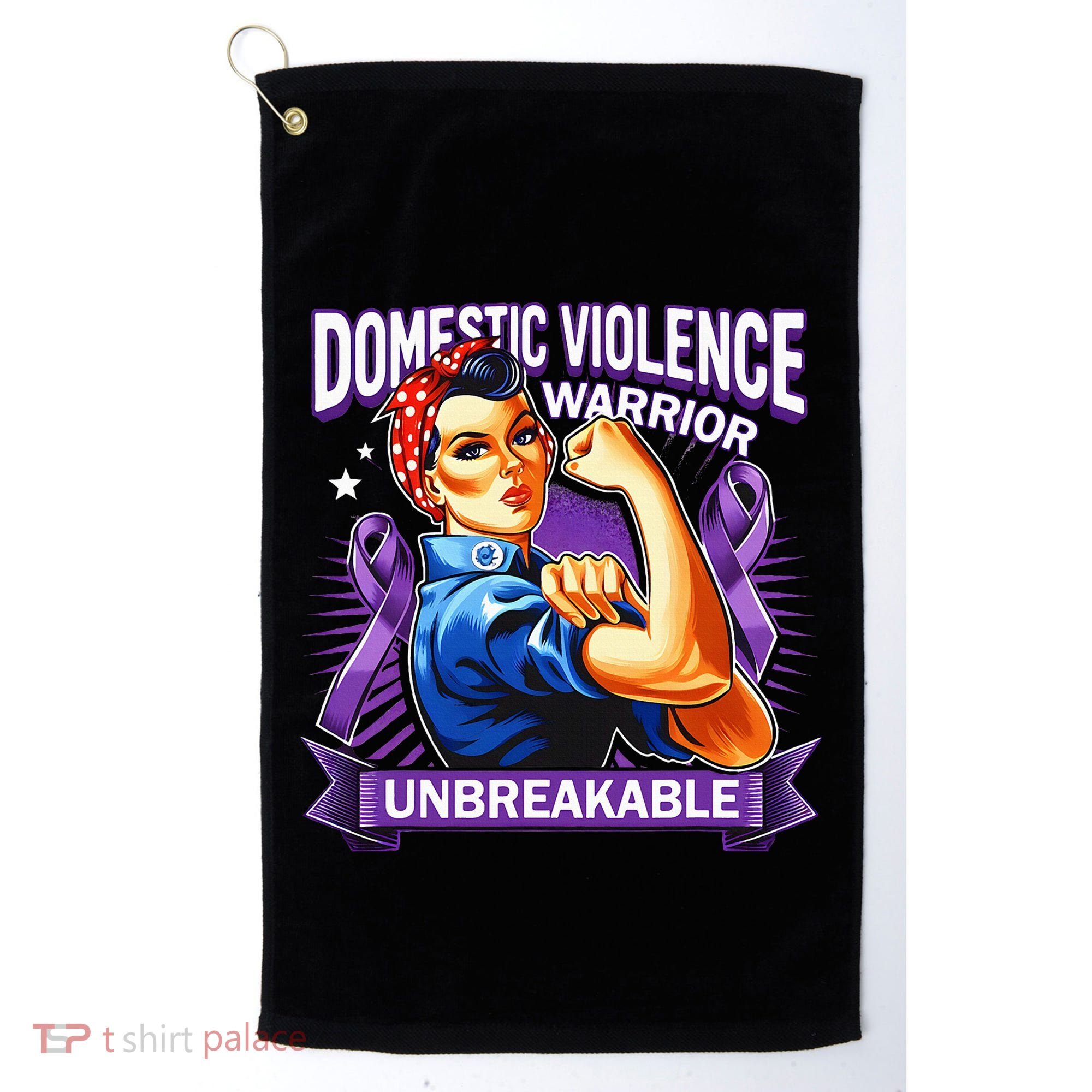 Domestic Violence Warrior Unbreakable Support Squad Golf Towel