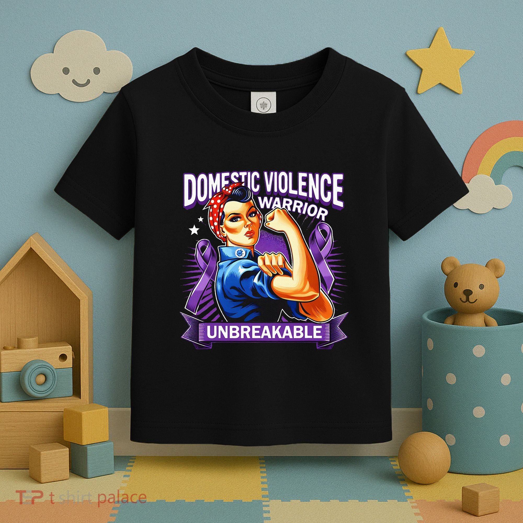 Domestic Violence Warrior Unbreakable Support Squad Toddler T-Shirt