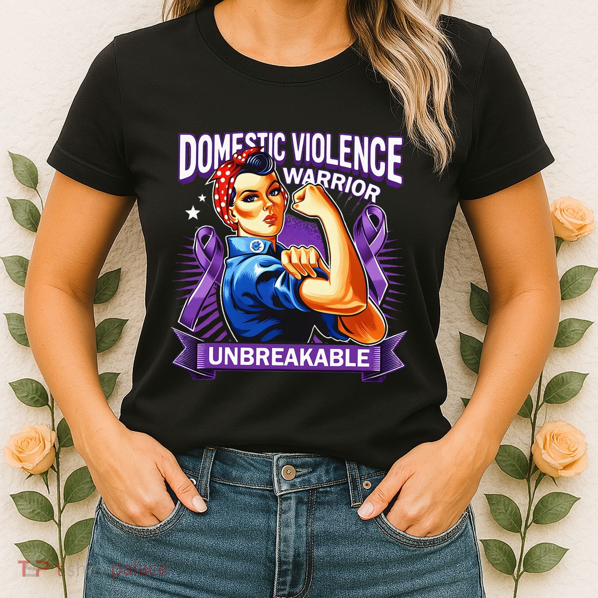 Domestic Violence Warrior Unbreakable Support Squad Women's T-Shirt