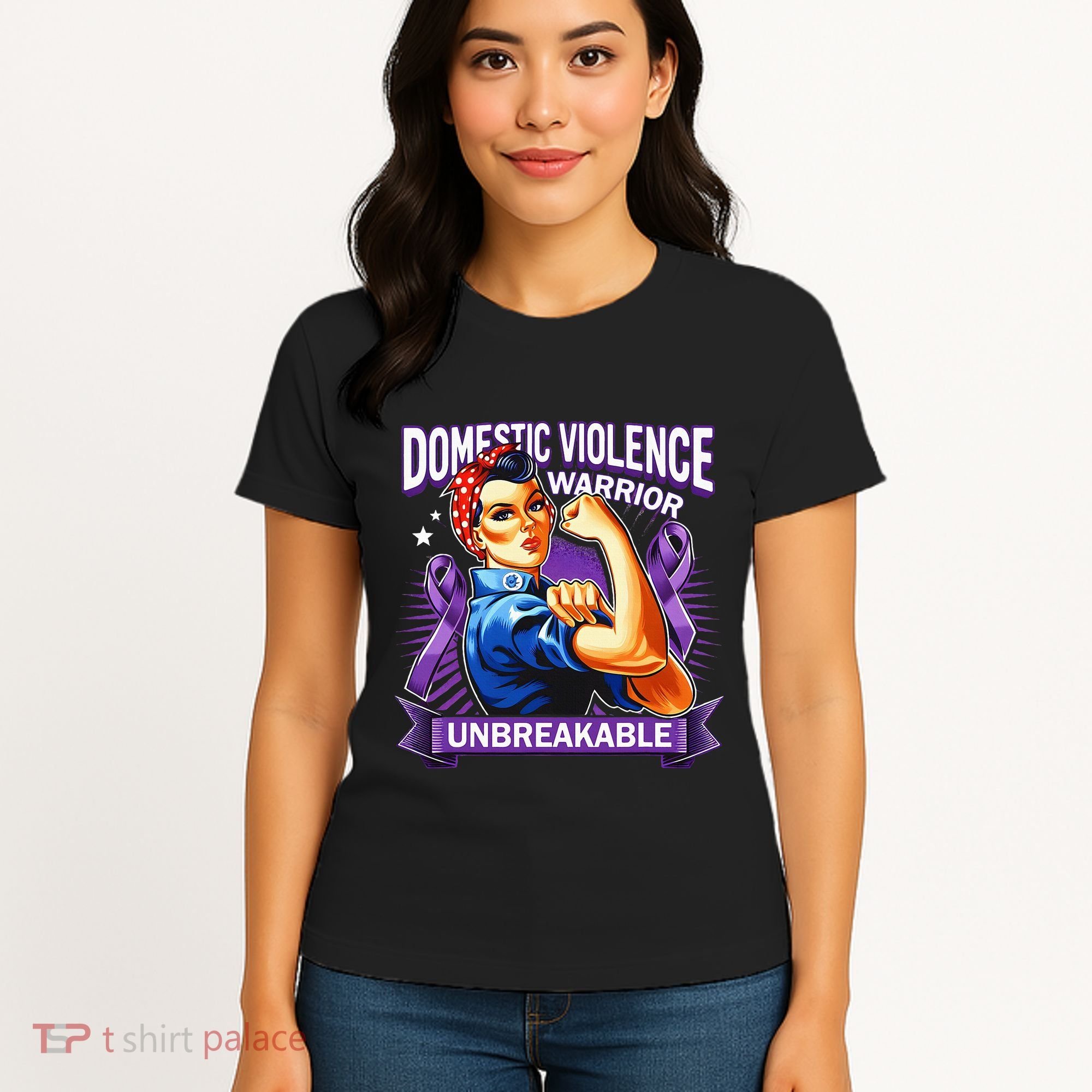 Domestic Violence Warrior Unbreakable Support Squad Women's T-Shirt