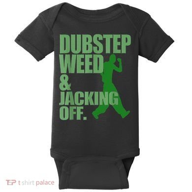Dubstep Weed And Jacking Off Baby Bodysuit