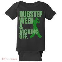 Dubstep Weed And Jacking Off Baby Bodysuit thumb 0