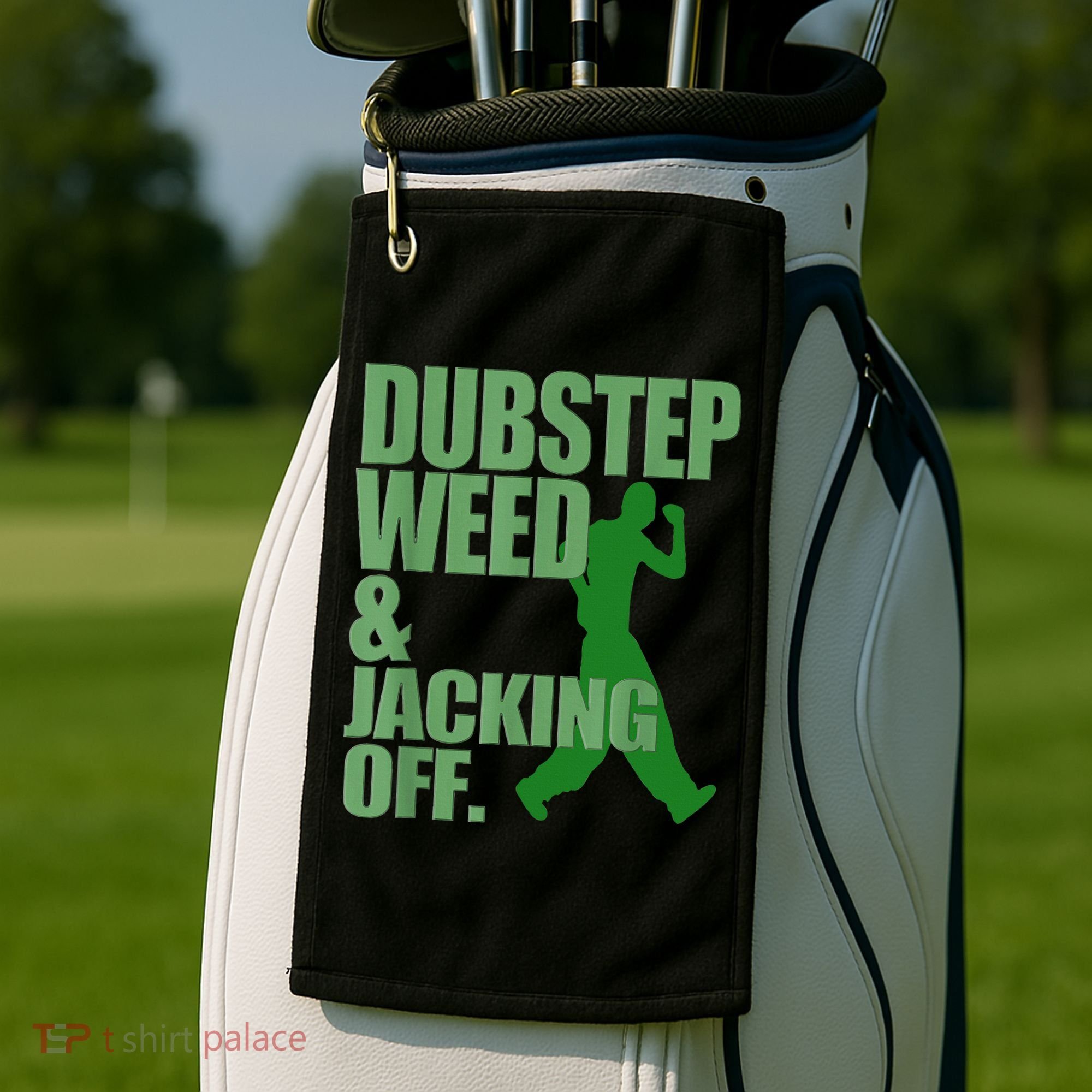 Dubstep Weed And Jacking Off Golf Towel