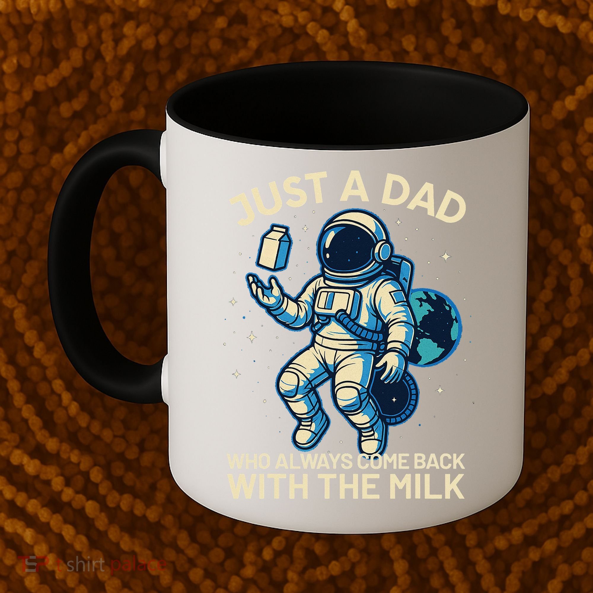 Dad Who Always Came Back With The Milk Star Astronaut Space Coffee Mug