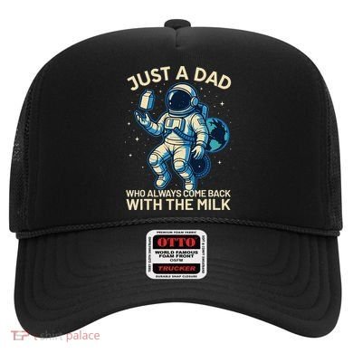 Dad Who Always Came Back With The Milk Star Astronaut Space Hat