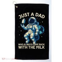 Dad Who Always Came Back With The Milk Star Astronaut Space Golf Towel thumb 0