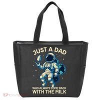 Dad Who Always Came Back With The Milk Star Astronaut Space Tote Bag thumb 0