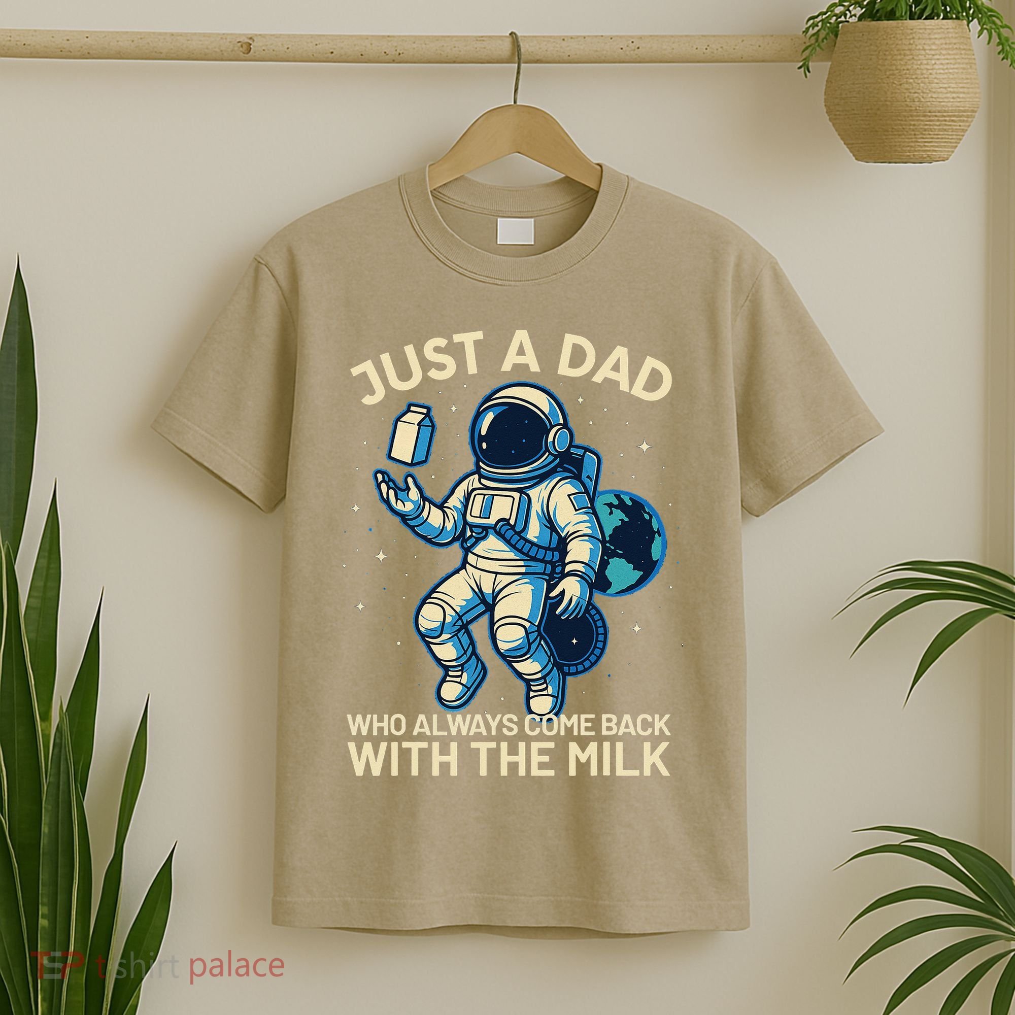 Dad Who Always Came Back With The Milk Star Astronaut Space T-Shirt