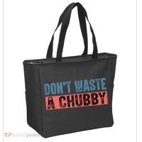 Don't Waste A Chubby Funny Saying Tote Bag thumb 2
