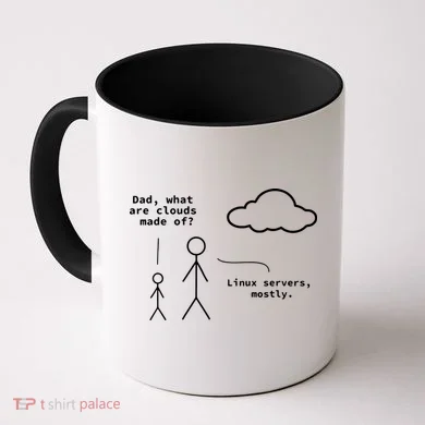 Dad What Are Clouds Made Of Debian Linux Programmer Coffee Mug