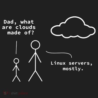 Dad What Are Clouds Made Of Debian Linux Programmer V.I.T. Fleece Crew Sweatshirt