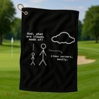 Dad What Are Clouds Made Of Debian Linux Programmer Golf Towel thumb 1