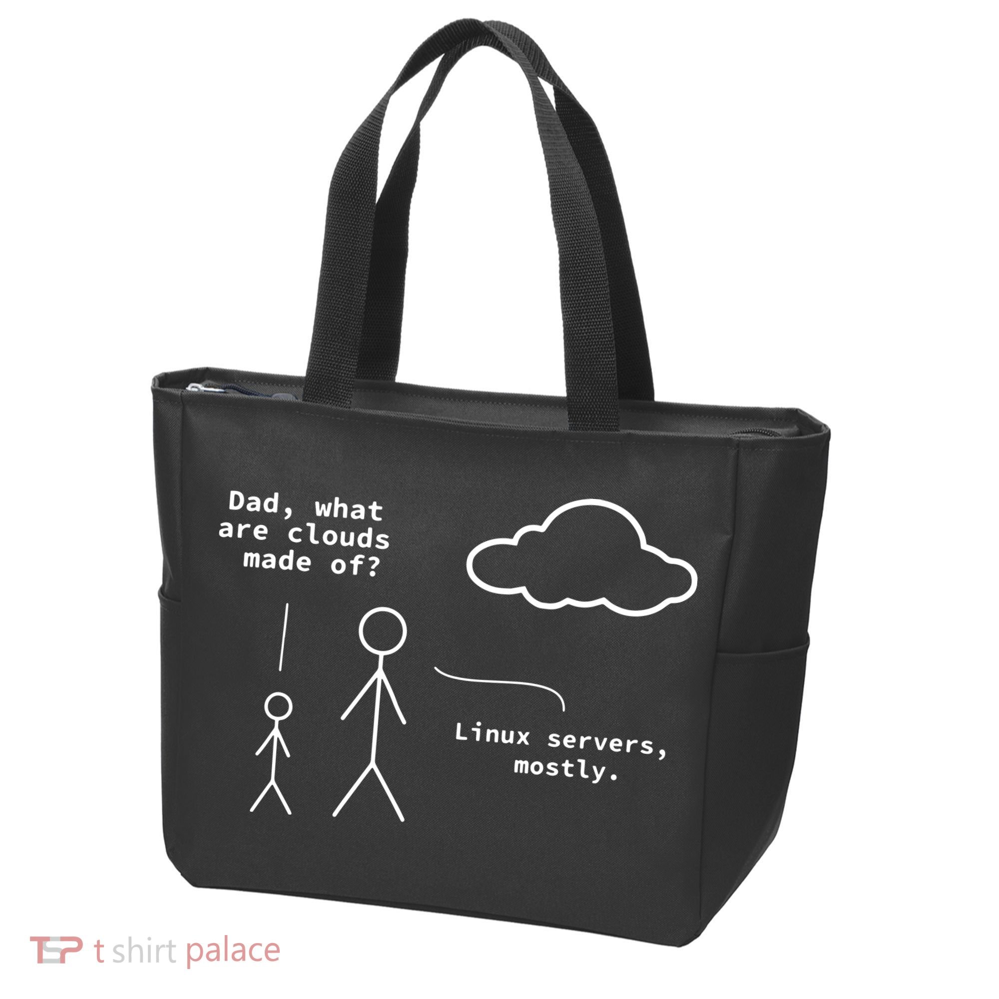 Dad What Are Clouds Made Of Debian Linux Programmer Tote Bag