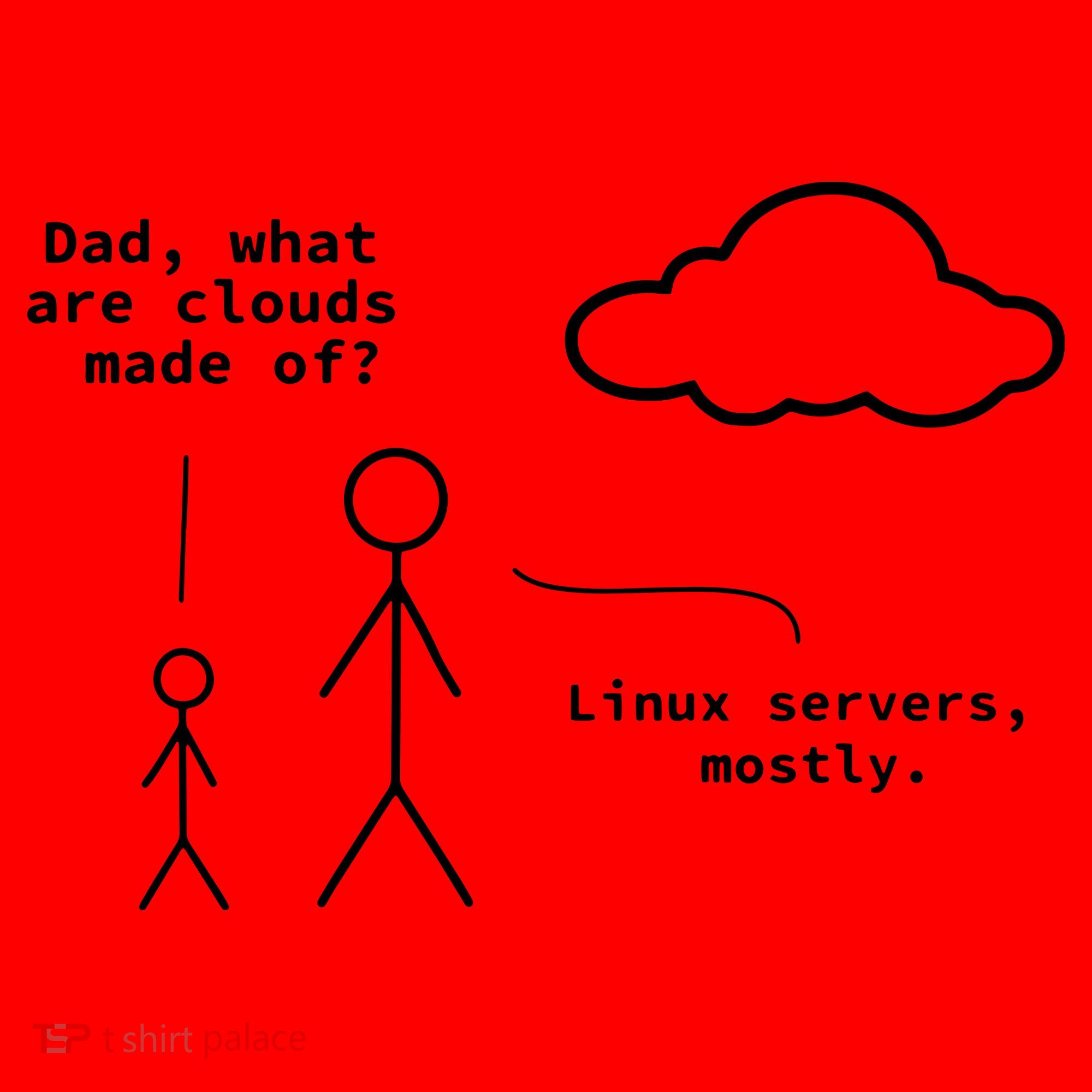 Dad What Are Clouds Made Of Debian Linux Programmer Santa Hat