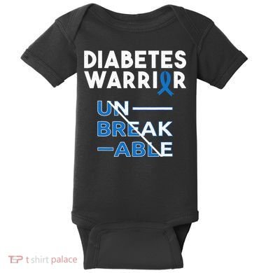 Diabetes Warrior Awareness Diabetic Support Type Gifts Baby Bodysuit