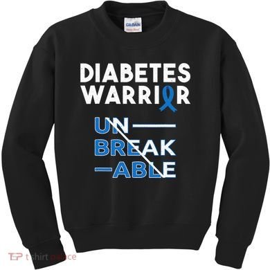 Diabetes Warrior Awareness Diabetic Support Type Gifts Kids Sweatshirt