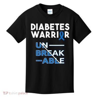 Diabetes Warrior Awareness Diabetic Support Type Gifts Kids T-Shirt