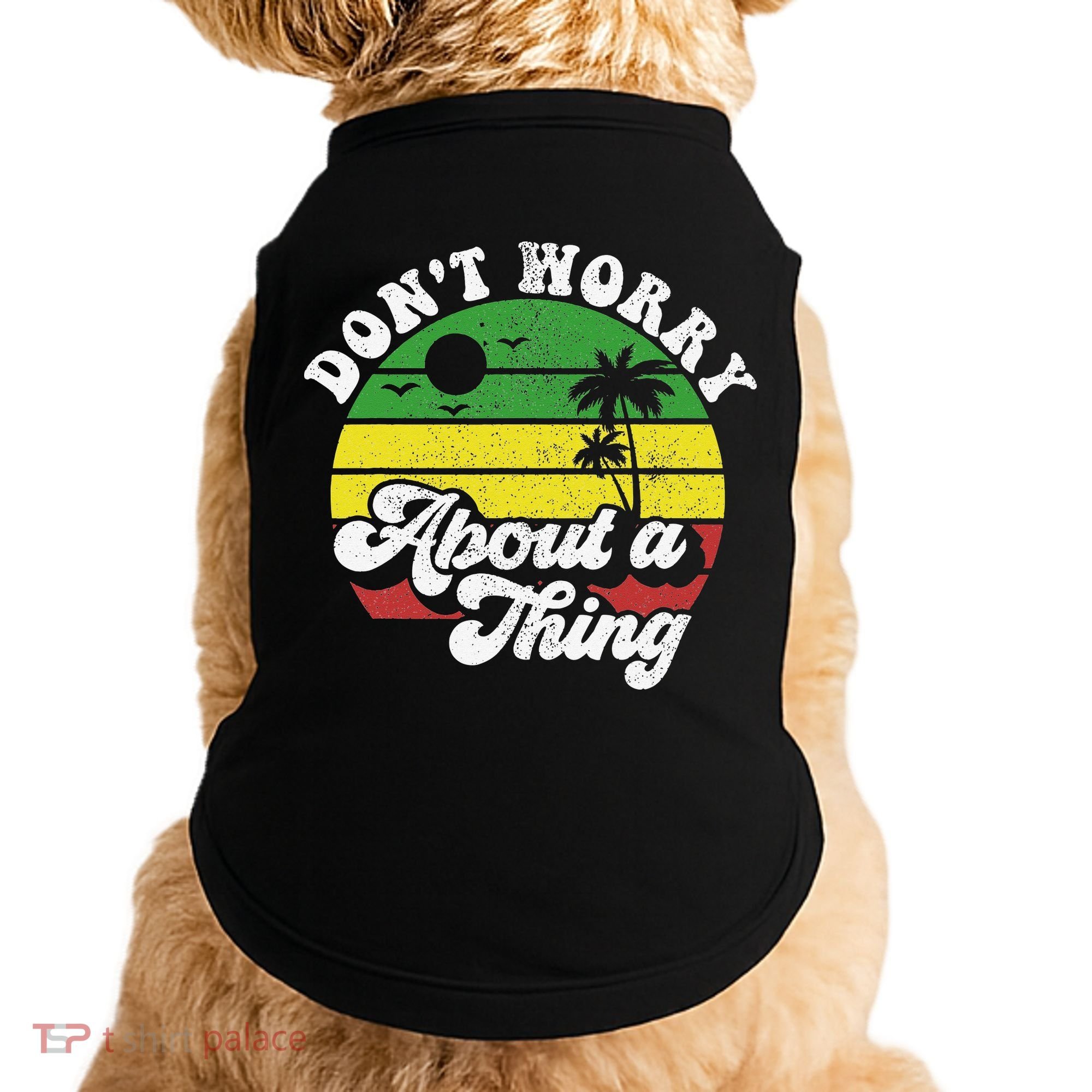 Dont Worry About A Thing Jamaica Rasta Reggae Jamaican Gift Doggie Tank