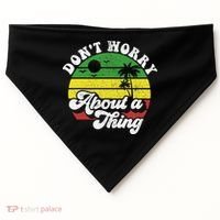 Dont Worry About A Thing Jamaica Rasta Reggae Jamaican Gift USA-Made Doggie Bandana thumb 0