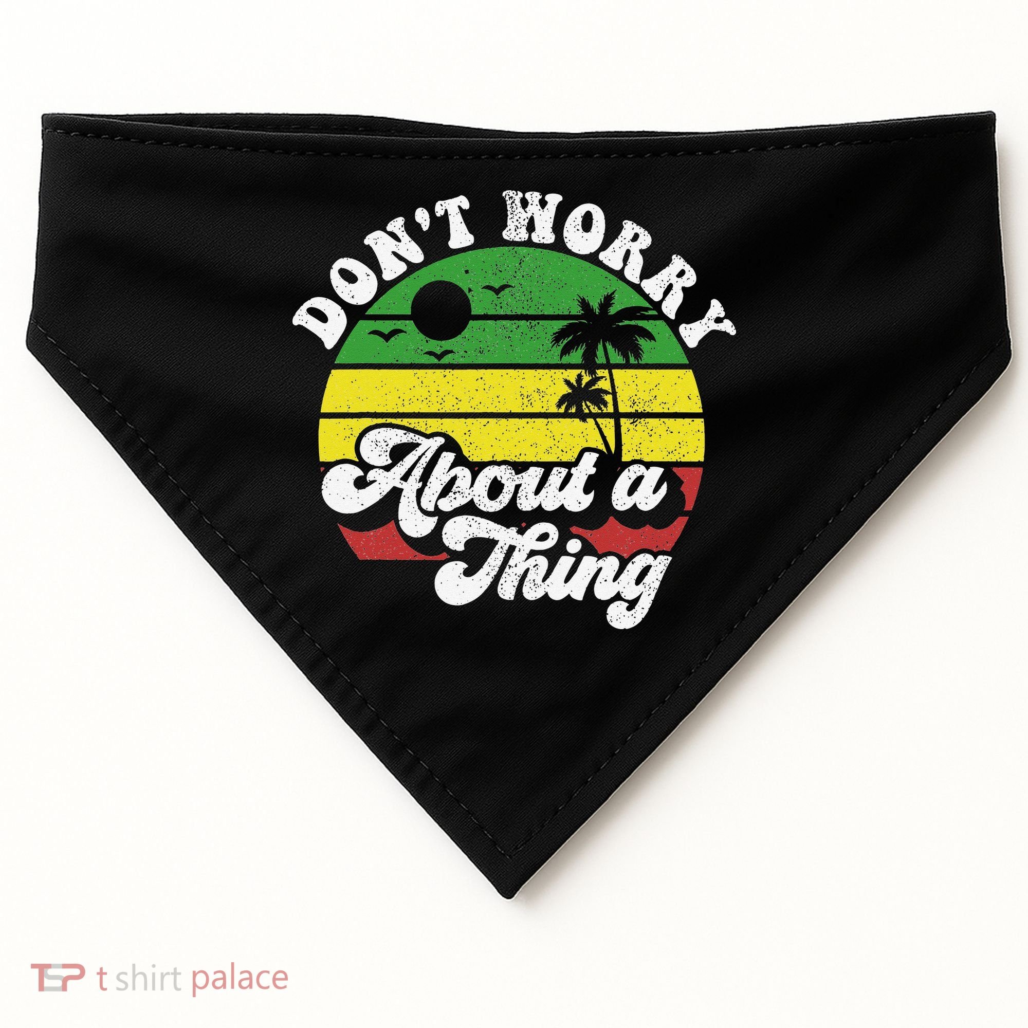 Dont Worry About A Thing Jamaica Rasta Reggae Jamaican Gift USA-Made Doggie Bandana