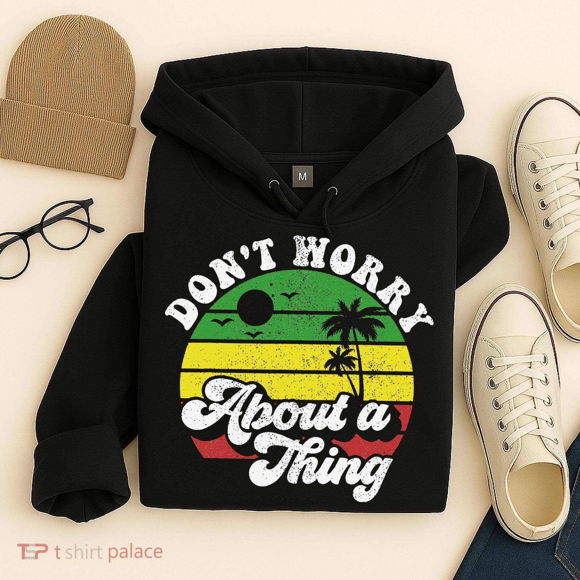 Dont Worry About A Thing Jamaica Rasta Reggae Jamaican Gift Hoodie