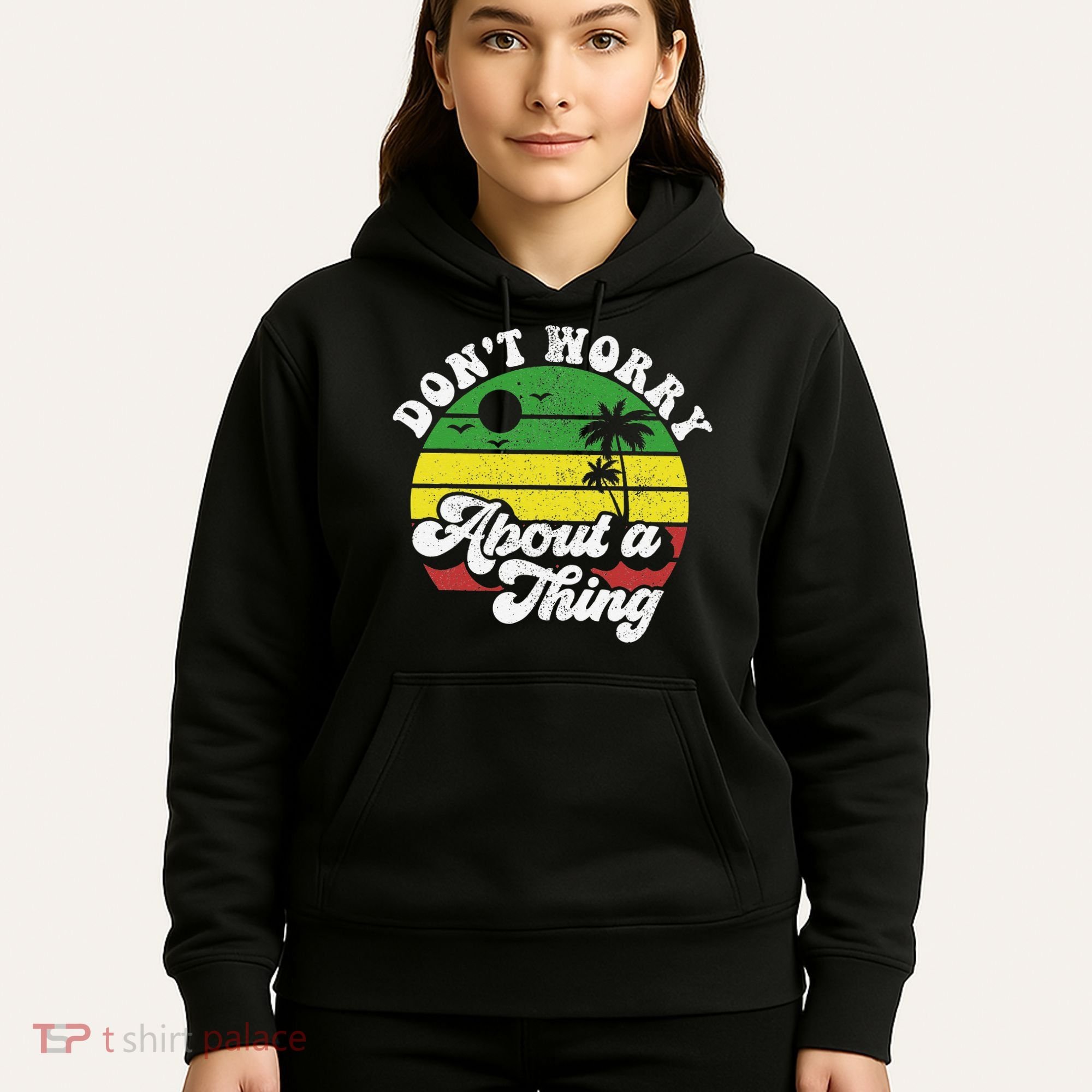 Dont Worry About A Thing Jamaica Rasta Reggae Jamaican Gift Hoodie