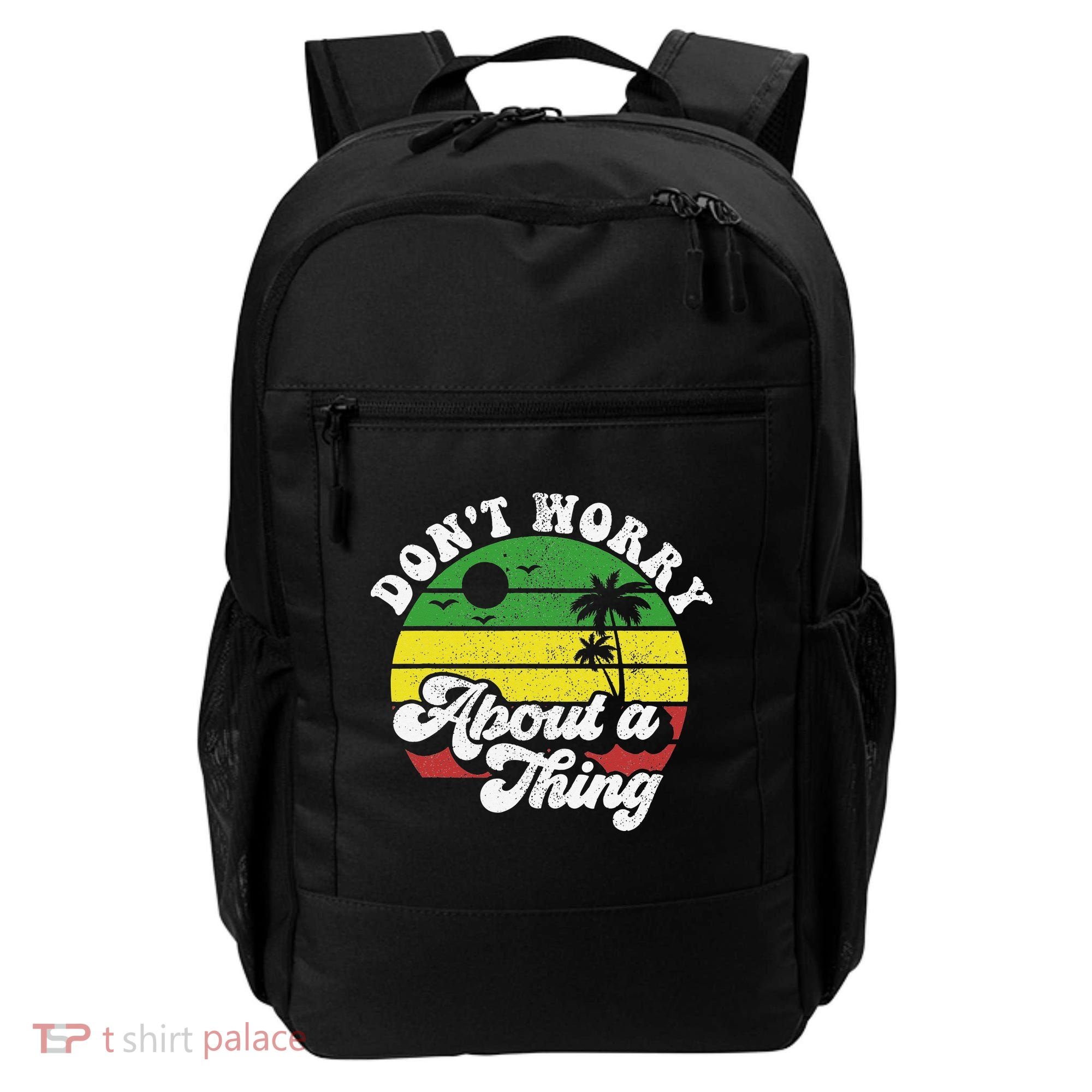 Dont Worry About A Thing Jamaica Rasta Reggae Jamaican Gift Backpack