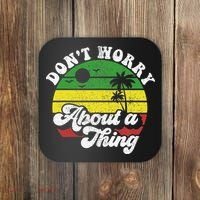 Dont Worry About A Thing Jamaica Rasta Reggae Jamaican Gift Coaster thumb 0