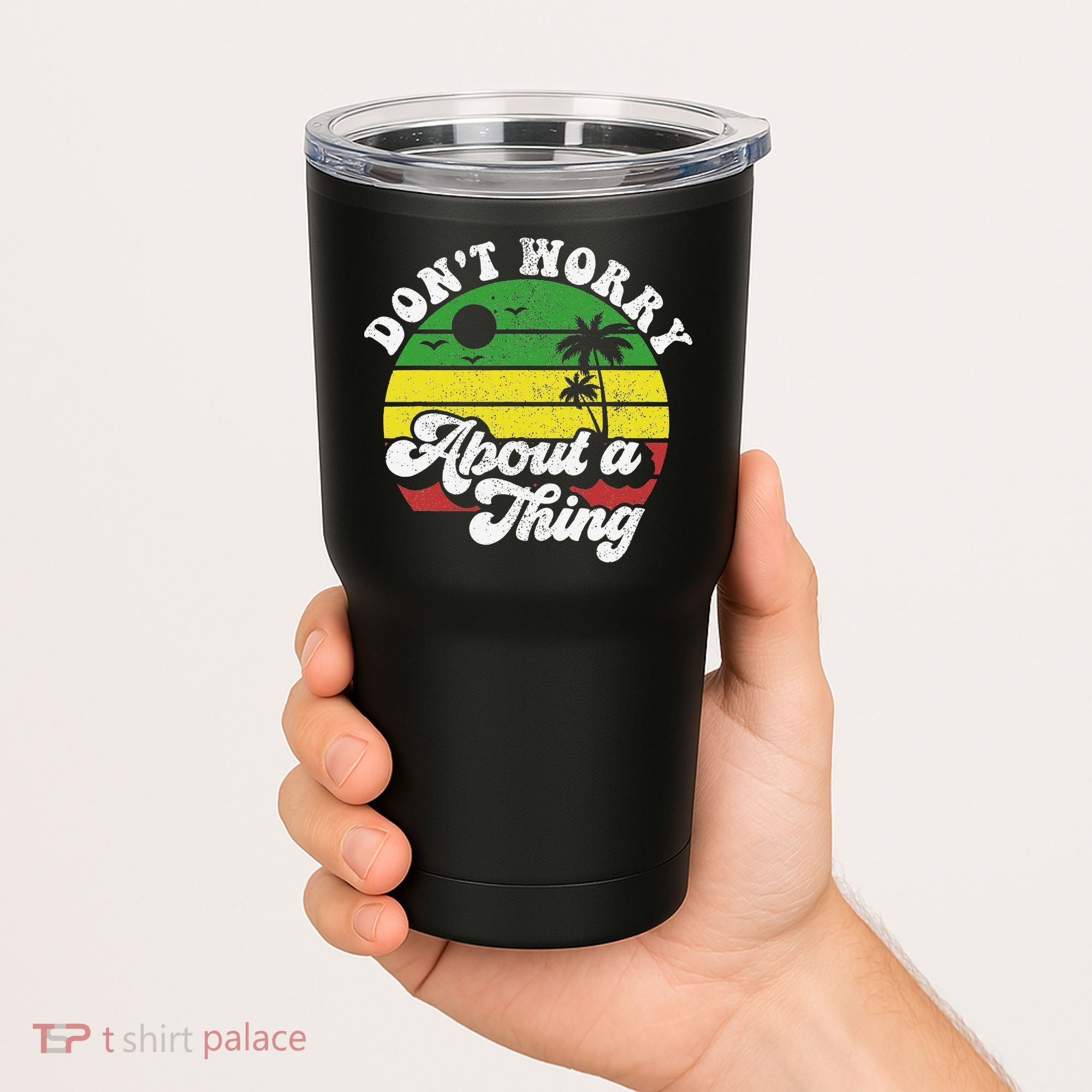 Dont Worry About A Thing Jamaica Rasta Reggae Jamaican Gift Tumbler