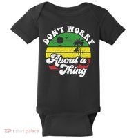 Dont Worry About A Thing Jamaica Rasta Reggae Jamaican Gift Baby Bodysuit thumb 0