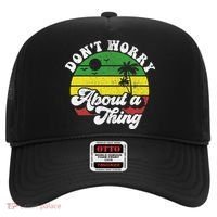Dont Worry About A Thing Jamaica Rasta Reggae Jamaican Gift Hat thumb 0