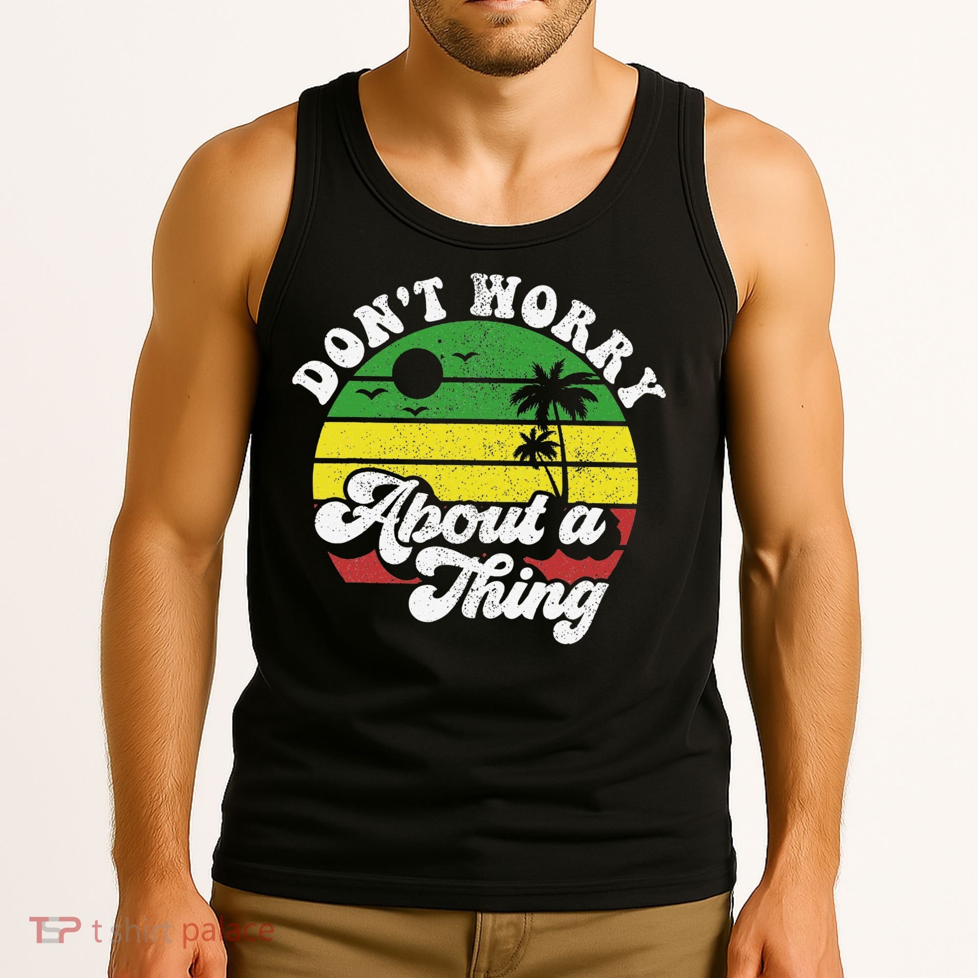 Dont Worry About A Thing Jamaica Rasta Reggae Jamaican Gift Tank Top