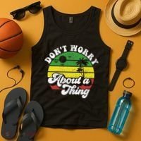 Dont Worry About A Thing Jamaica Rasta Reggae Jamaican Gift Tank Top thumb 4