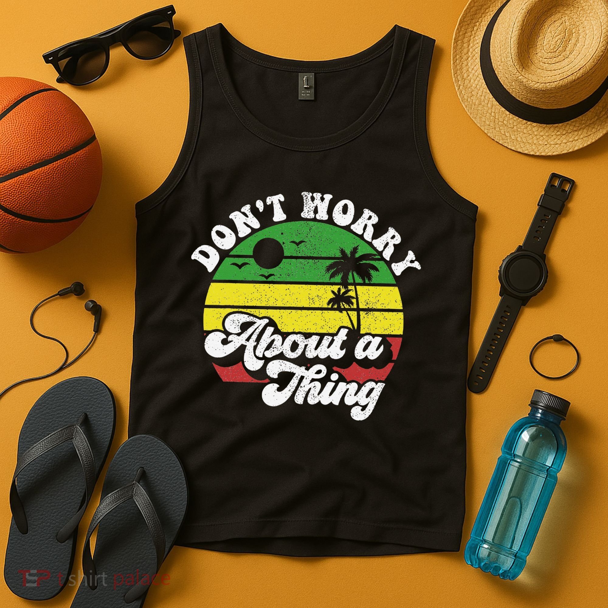 Dont Worry About A Thing Jamaica Rasta Reggae Jamaican Gift Tank Top