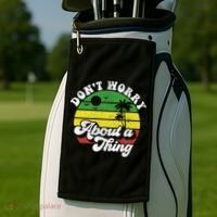 Dont Worry About A Thing Jamaica Rasta Reggae Jamaican Gift Golf Towel thumb 2