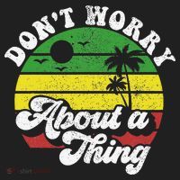 Dont Worry About A Thing Jamaica Rasta Reggae Jamaican Gift Golf Towel thumb 3
