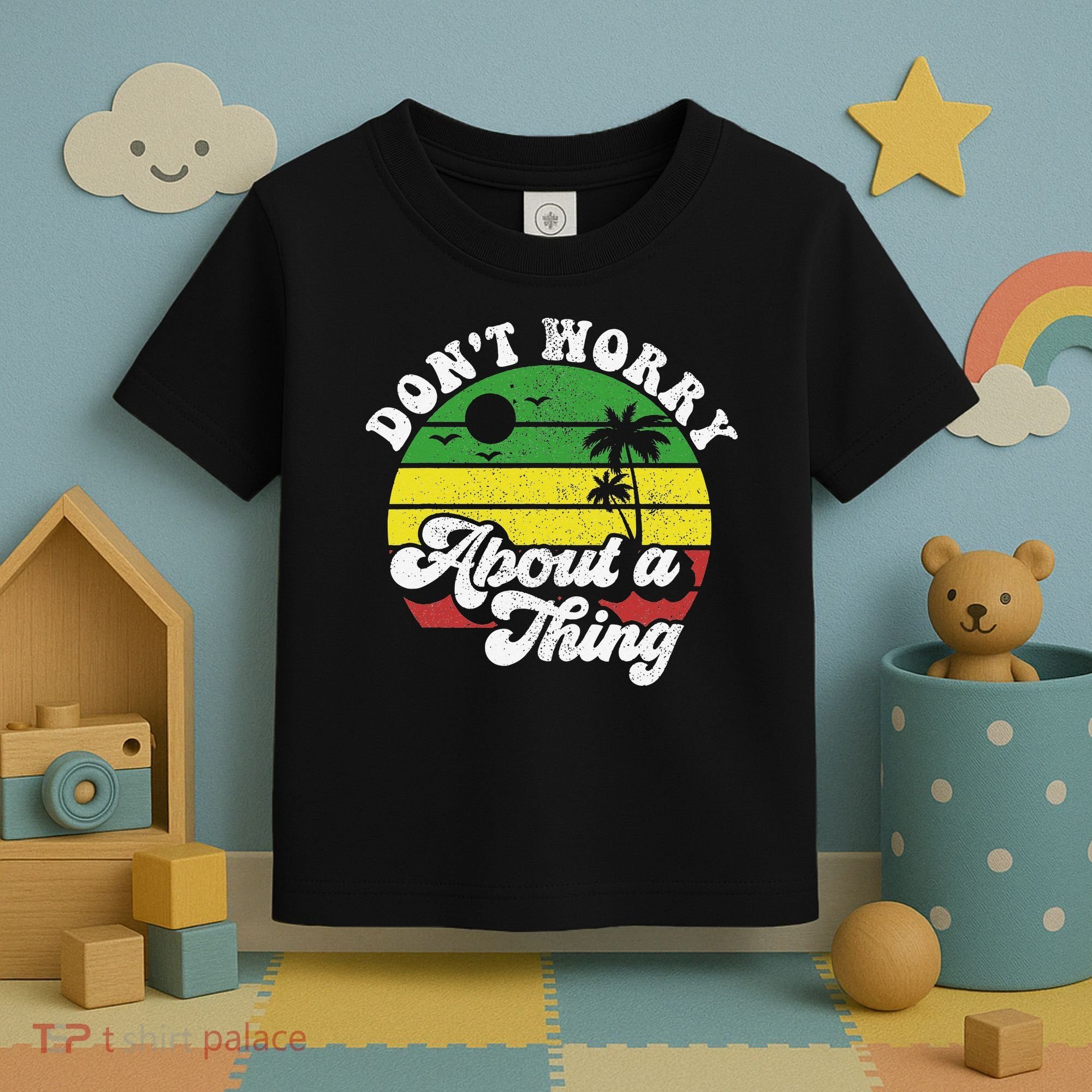 Dont Worry About A Thing Jamaica Rasta Reggae Jamaican Gift Toddler T-Shirt