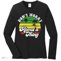 Dont Worry About A Thing Jamaica Rasta Reggae Jamaican Gift Women's Long Sleeve Shirt thumb 0