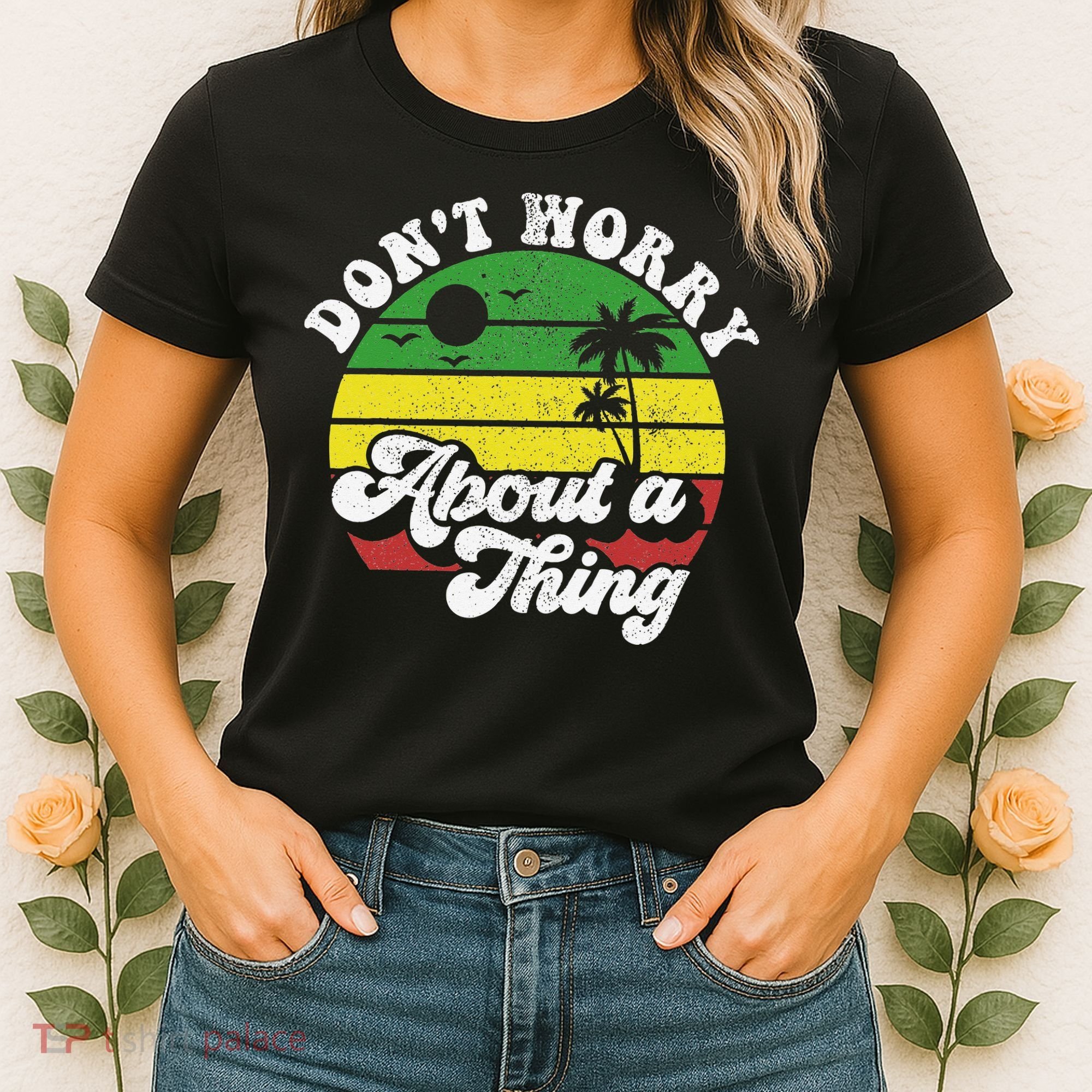 Dont Worry About A Thing Jamaica Rasta Reggae Jamaican Gift Women's T-Shirt