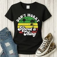 Dont Worry About A Thing Jamaica Rasta Reggae Jamaican Gift Women's T-Shirt thumb 3